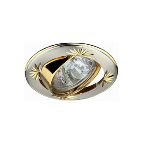 Светильник KL3 А SS/G литой кругл.поворот с гравировкой сатин серебр./зол. ЭРА С0043663