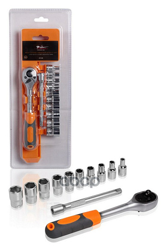 Н-р 1/4 6-гран.торц.гол. 12 пред. с Трещоткой 1/4 (72 зуба), удлин.-100 мм, удлин.-125 мм (2809303)