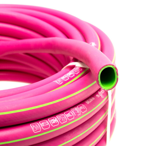 Шланг резиновый армир. ТЭП 1/2 25м Polyagro Фуксия 3-х слойн.морозостойкий (7558425) метражом