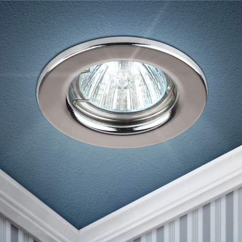 Светильник ST1 CH 50Вт MR16 12В точечн. штампован.хром ЭРА С0043799