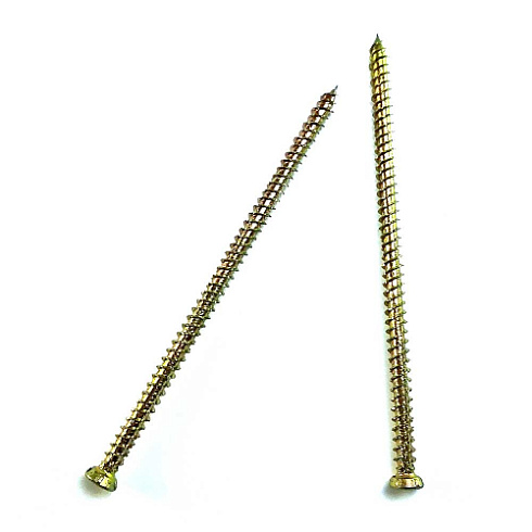 Шуруп по бетону, головка зенкующая потай, желтый цинк 7,5х152 