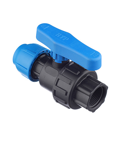 Кран ПНД шаровый 20 х 3/4" ВР разъемный