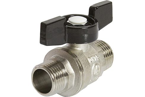 Кран шаровый, бабочка 1/2, нар-нар. 