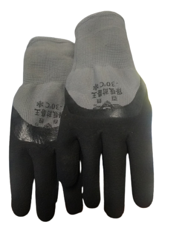 Перчатки зимние обливные на флисе до -30грС (30241 голубые)