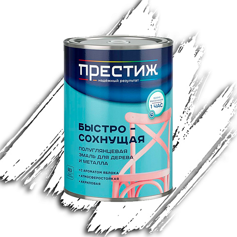 Эмаль акриловая белая 0,9 кг "Престиж" (6) (24542)