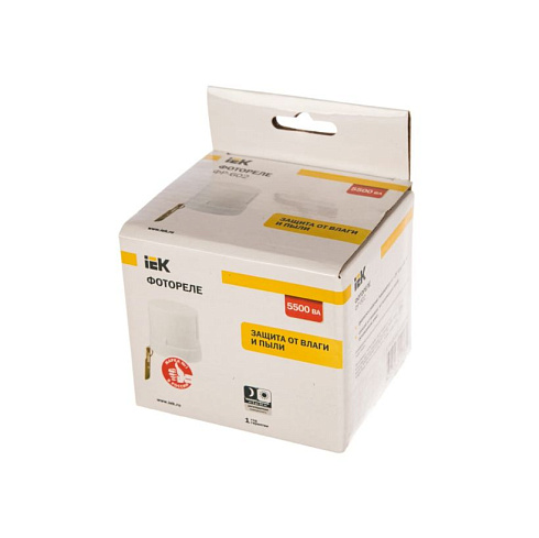 Фотореле IEK ФР 602 5500Вт, IP44, серое, LFR20-602-4400-003