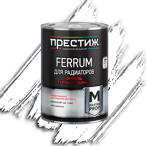 ЭМАЛЬ  АКРИЛОВАЯ ДЛЯ РАДИАТОРОВ БЕЛАЯ 0,9 КГ (6) "ПРЕСТИЖ" (46662)