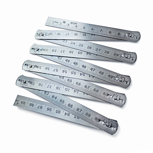 Метр складной, усиленный, нерж.сталь, 1м ЗУБР "ЭКСПЕРТ" 