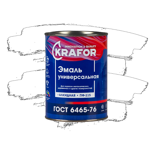 Эмаль ПФ-115  БЕЛАЯ 1,9кг "KRAFOR" (6)
