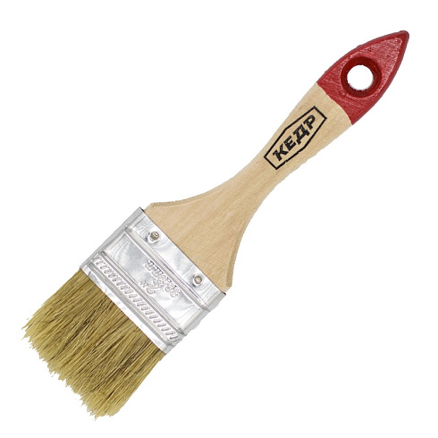 Кисть плоская ЕВРО №3 дерев.ручка натур.щетина "Krafor" 004-0030