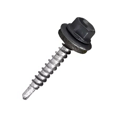 Саморез с умен.свер. гол шестигр. темно-серые (7024) 4,8х35