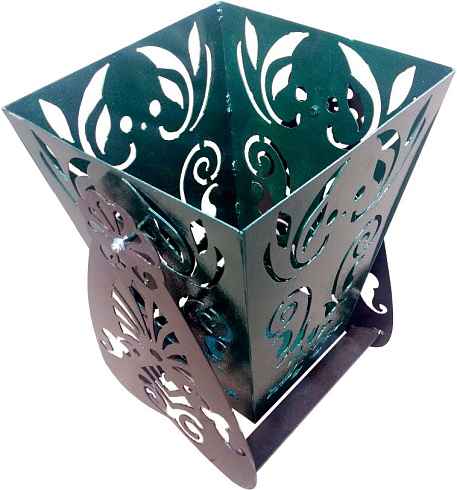 Урна металлическая резная 300х300х430мм