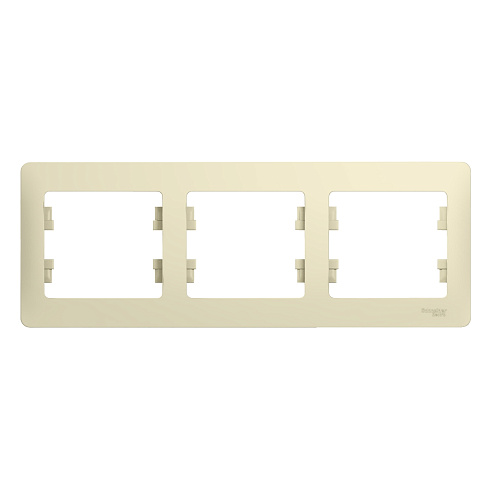 Рамка 3-м Glossa беж. горизонт. Sche GSL000203