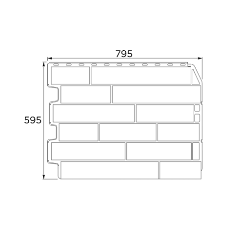 Фасадная панель FineBer Дачный СКОЛ 3 D Темно-коричневый (0,595х0,795)