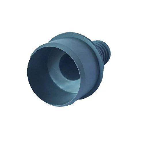 Заглушка 50 со штуцером для сливных шлангов 3/4-1/2"-50мм (серая)