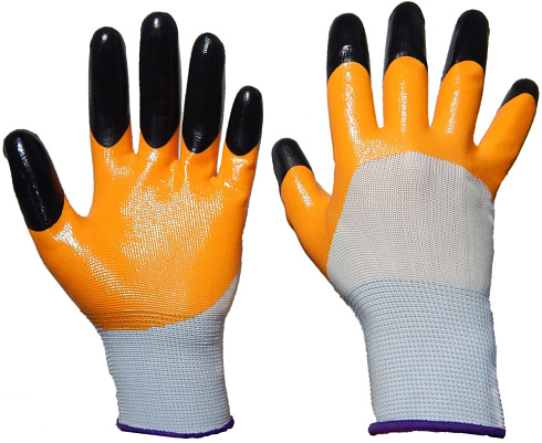 Перчатки рабочие х/б с тройным латексным покрытием (194)