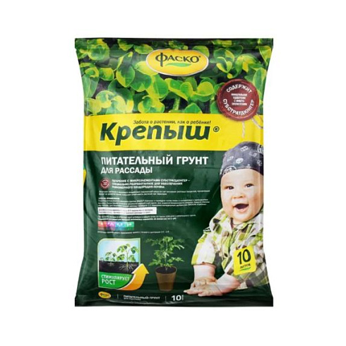 Грунт "КРЕПЫШ" для рассады 10л "ФАСКО"
