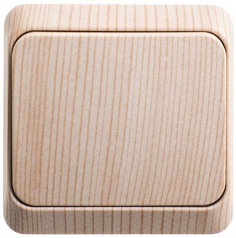 Выкл.1-кл.ОП Этюд Дача 10А сосна SchE BA10-001d