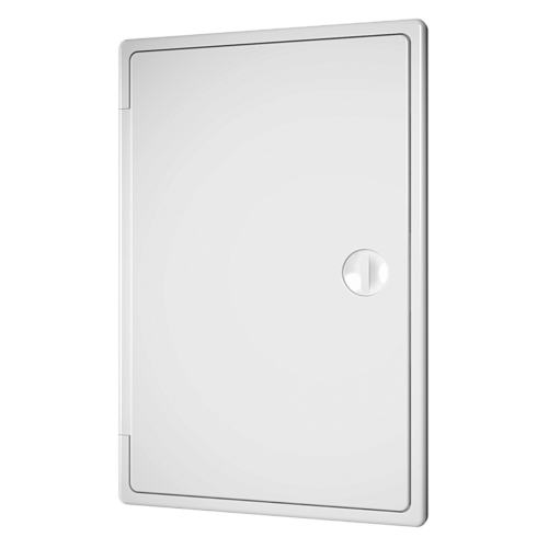 ЛЮК-ДВЕРЦА РЕВИЗ. 122Х122 ММ  С ФЛАНЦЕМ 98х98 с ручкой ABC-ПЛАСТИК Л1010Р