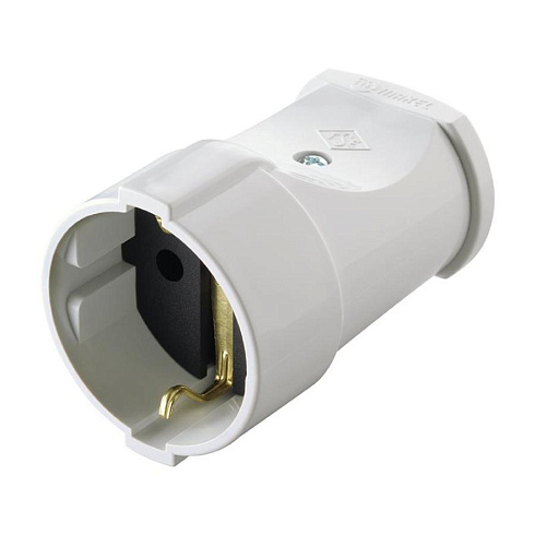 Штепсель с/з бел.MAKEL 10003