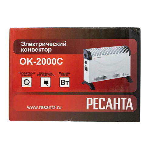 КОНВЕКТОР ЭЛЕКТРИЧ. ОК-2000С Ресанта 67/4/8 (479327)