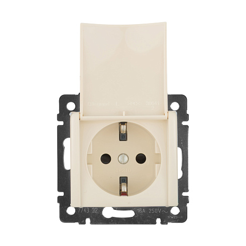 Розетки механизм. 1-м СП Valena с/з з/ш с крышкой сл.к.Leg 774322