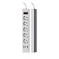 Удл. с сетевым фильтром 5х3м+2USB+1TYPE C, с/з,10A 2500Вт S-GSR5-3 U2C1 White/Grey Uniel UL-00012109
