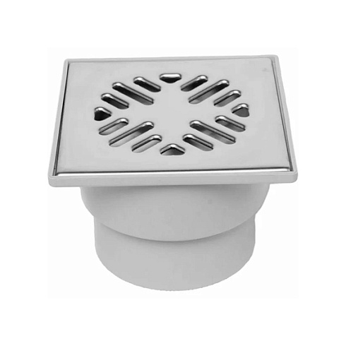 Трап АНИ (ТА1712) Дн 110 вертик.нерж.решетка 150х150 (05875)