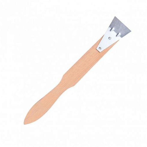 Щетка ручная по металлу 4 ряда дерев.ручка со скребком "Beorol" (245311)