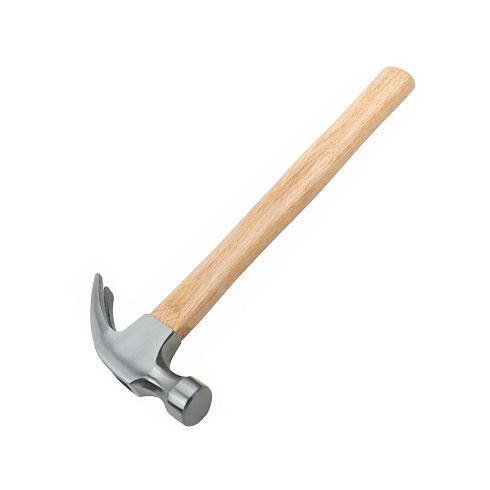 Молоток-гвоздодер 450гр дерев.ручка (2533045)