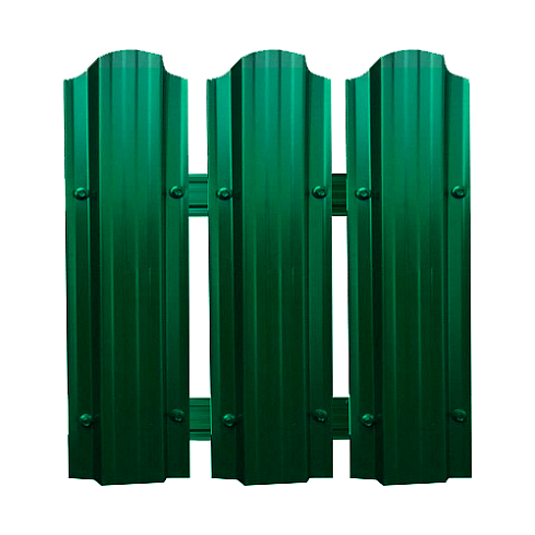Штакетник фигурный П 1,80м (зеленый RAL-6005)