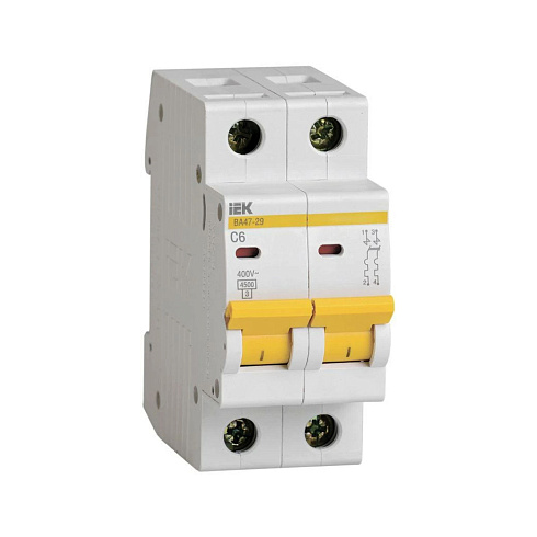 Выкл.авт.мод.2п C 6А ВА 47-29 4,5кА ИЭК