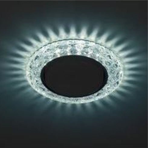 Светильник DK LD24 BL/WH декор со светодиод.подсвет. GX53 с голуб. ЭРА Б0029633