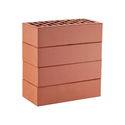 Кирпич лицевой баварская кладка Красный флэш гладкий ЛСР 1НФ (480)