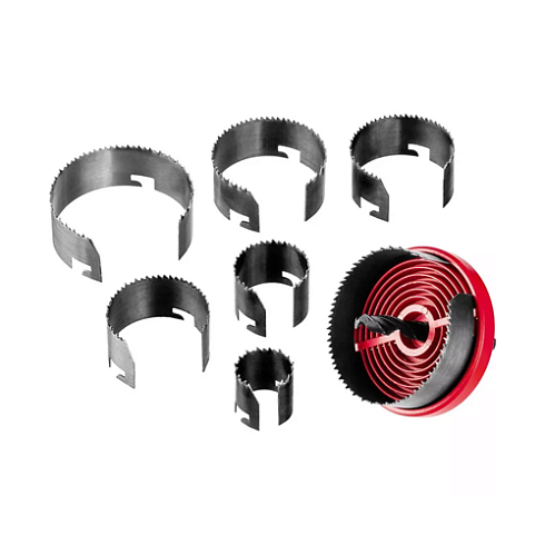 Пила сегментная ЗУБР наборная по дереву высота 18мм d26-63  (29593-Н7-18)