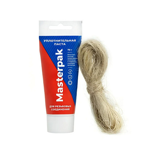 Уплотнительный набор для воды паста 70гр + лен25гр "Masterpak" (275824)