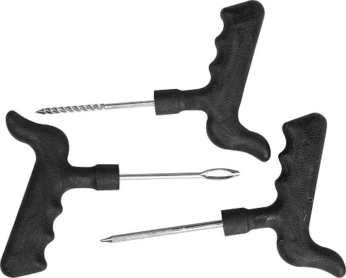 Набор STAYER для ремонта бескамерных шин: шило, игла, рашпиль (43270-Н3)