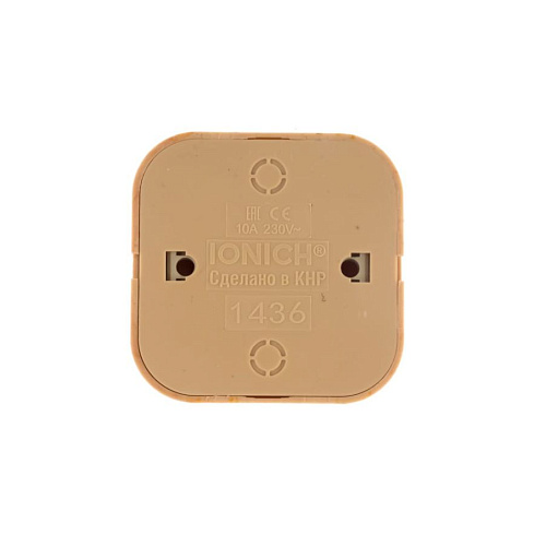 Выключатель 2-кл 1п ОП сосна 10А IP20 IONICH 1436