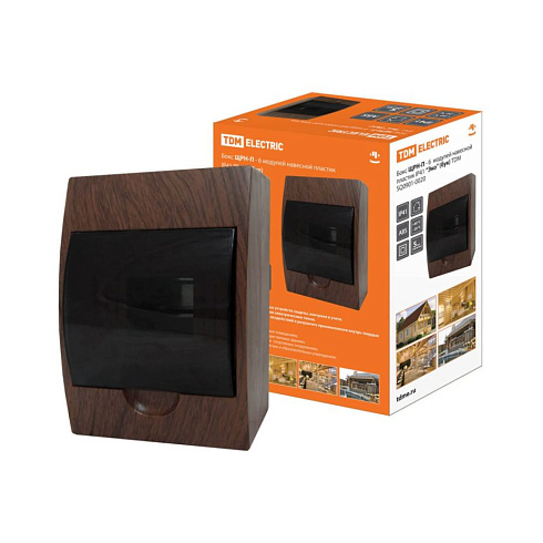 Бокс навесной TDM ЩРН-П-6 IP40 "Эко бук" SQ0901-0020 (68243)