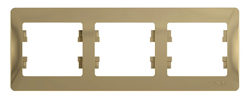 Рамка 3-м Glossa титан горизонт. Sche GSL000403