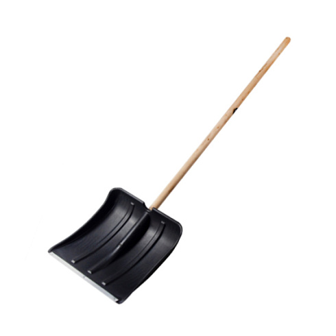 Лопата пласт. 386х371мм с дер. черенком "Шабашка" (145-0025)