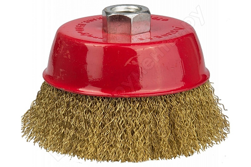 Щетка чашечная для УШМ, витая стальная проволока 0,3мм, 125мм/М14 STAYER (35125-125)