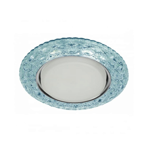 Светильник DK LD24 BL/WH декор со светодиод.подсвет. GX53 с голуб. ЭРА Б0029633
