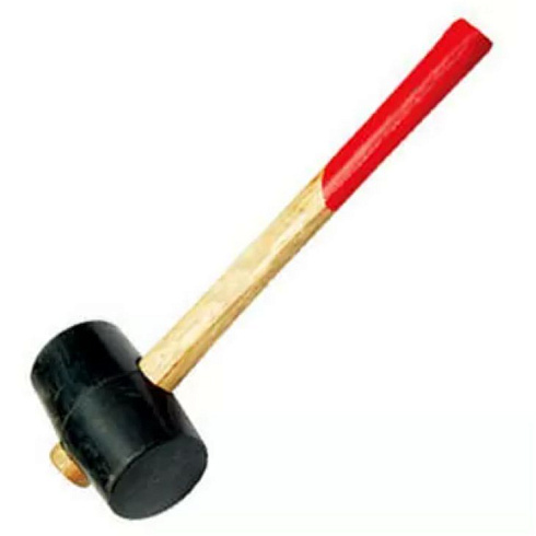 Киянка резиновая черная 900г деревянная ручка "Кедр" (075-9090)
