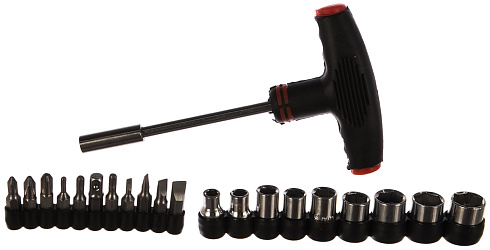 Отвертка с Т-образной ручкой, 20 насадок (2567020)