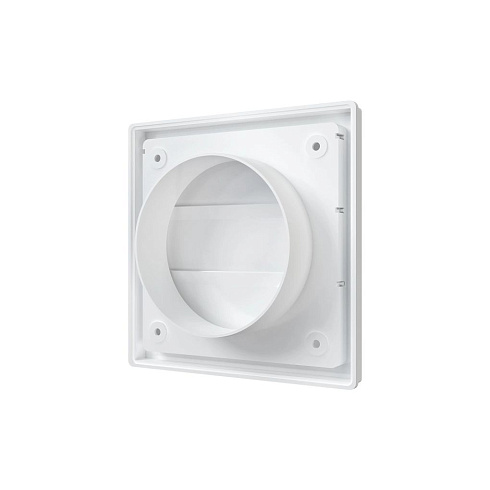 РЕШЕТКА вентиляционная приточно-вытяжная с гравитац.жалюз. ASA 150х150 с флан D100 бел.(1515К10Ф)