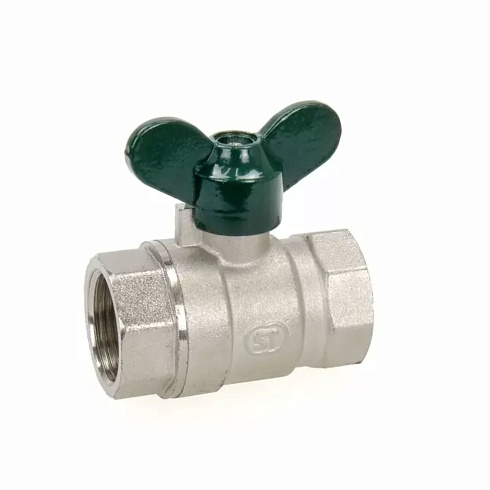 Кран шаровый SТ 3304В 3/4" полн.проход. бабочка F-F (усиленный)