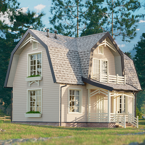 Сайдинг панель D6S Premium БРУС Docke Крем-брюле 3,6м