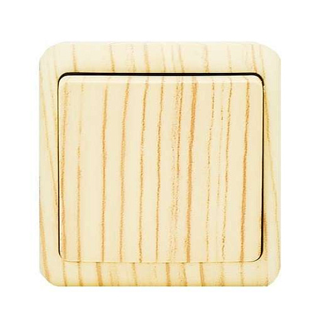 Выкл.1-кл.ОП VIOLA 10А бел.дуб. Lezard 751-5200-100