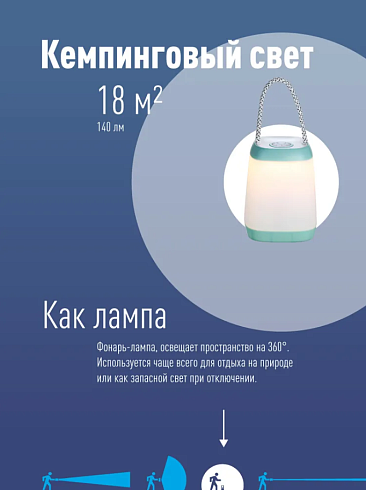 Фонарь кемпинг 2028 LED 16xLED 3хАА 3 ур.яркост,подвес Космос Кос2028LED